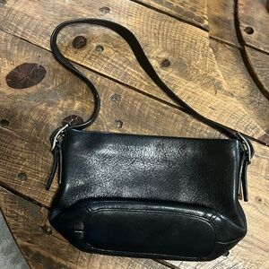 Vintage Coach Mini Brown Leather Shoulder Bag/Hand Bag VGUC